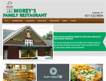 Tablet Screenshot of moreysfamilyrestaurant.com